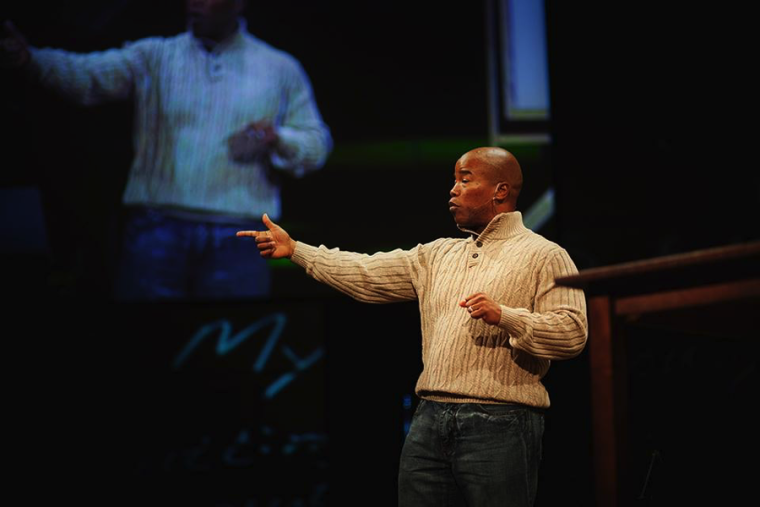 Marvin Williams giving presentation